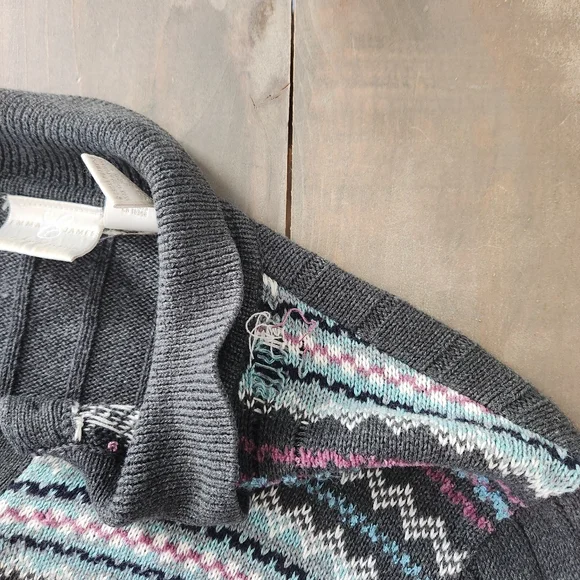 Liz Claiborne Button-Up Knit Vintage Sweater – Size Medium - Picture 5 of 8